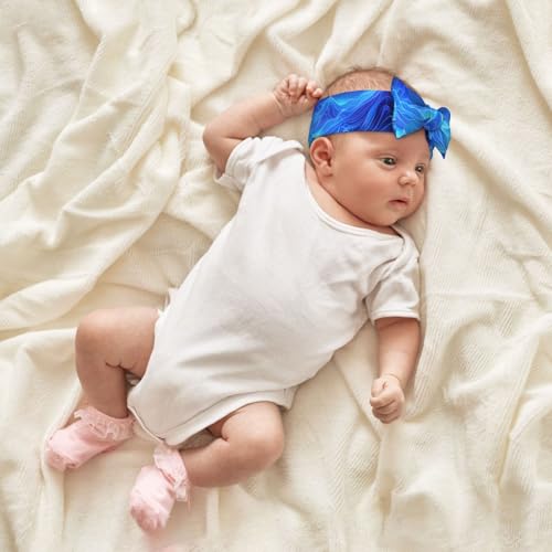 Blue Moon Blue Mountain Picture Baby Bow Headband Stretchy and Soft for Newborns, Infants, Toddlers, and Kids Girls4