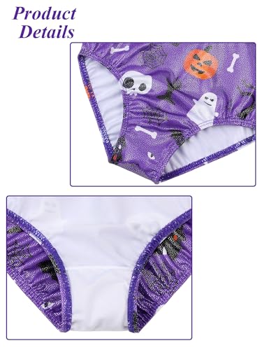 ZNYUNE Kinder Turnanzug Mädchen Gymnastik Trikot Gymnastikanzug Ärmellos Klassisch B382 PurplePumpkin 10A