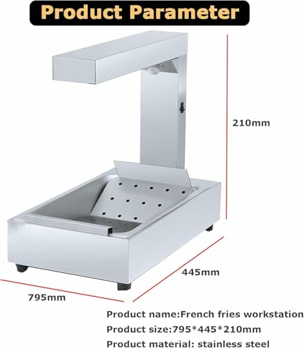 Lampe chauffe-aliments pour frites de cafétéria et comptoir d'hôtel