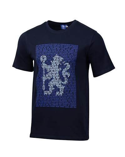 Camiseta Chelsea FC Navy Unisex que no pierde la forma del cuello redondo