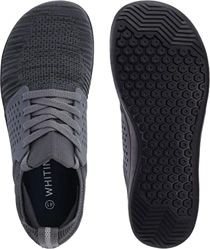 Whitin Women's Minimalist Barefoot Low Zero Drop Shoes Female Sneakers Width Ladies Size 9 Wide Toe Box Walking Trail Running Minimus Training Lightweight Casual Workout Gym Dark Grey 40 #TOP4