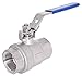 1" DuraChoice 304 Stainless Steel Ball Valve - Full Port, 1000 WOG for Water, Oil, and Gas with Blue Locking Handles, NPT Connection