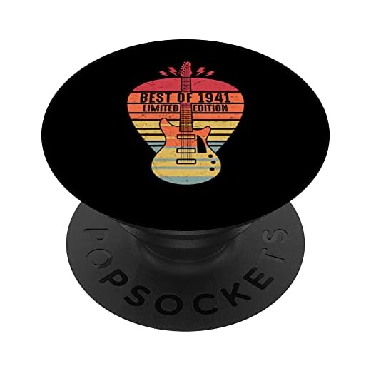 81 Años Cumpleaños Mejor De 1941 Guitarra Edición Limitada PopSockets PopGrip Intercambiable