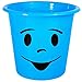 Produktbild 1 Stück _ Papierkorb / Behälter -  lustiges & lächelndes Gesicht - NEON blau  - 5 Liter - aus Kunststoff - Mülleimer Eimer / auch als Blumentopf nutzbar - E..