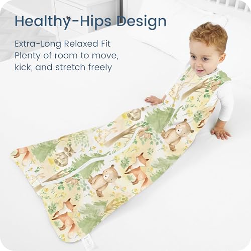 Image of Baby Sleep Sack 6-12-15 Months Light Wearable Blanket for Babies with 2-Way Zippers, 0.5 TOG Premium Soft Breathable Sleeping Bag for Baby Boys Girls 2-Pack