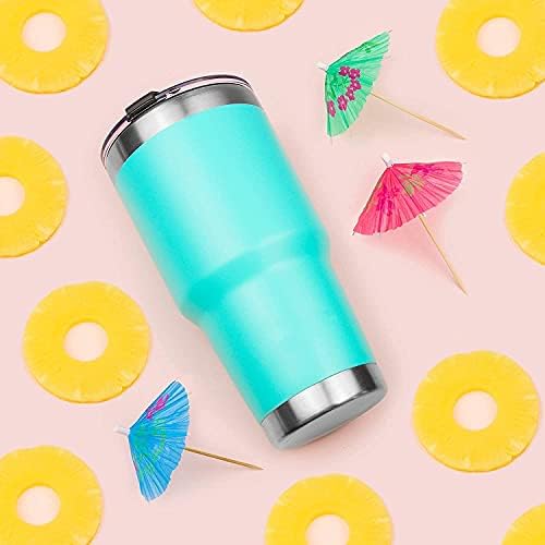 Livole 30 oz Insulated Tumbler with Straw and Lids, Reusable Coffee Cups with Straw, Double Wall Vacuum Insulated Travel Cup, Personalised Travel Mugs for Hot & Cold, Gift for Men Women (Turquoise)