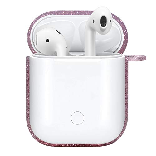 Airpods Case, Dmmg Airpods Case Cover Silicone Skin, Airpods Protective Bling Glitter Case With Fluff Ball Keychain, Scratch Proof And Drop Proof For Apple Airpods 2&1 #TOP3