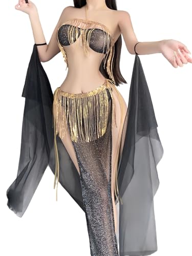 ADSEXY Sexy Lingerie for Women Backless Babydoll Lingerie Dress Nightgown Chemise One Piece Cleopatra