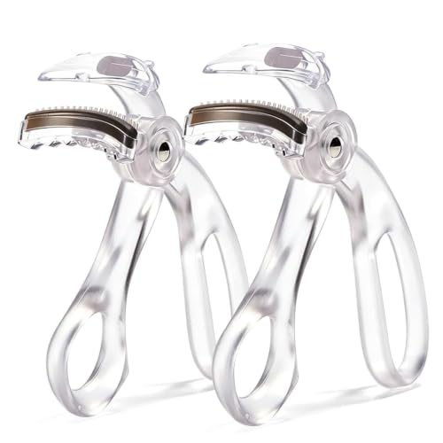 Wide-Angle Eyelash Curler Set, 2-Pack White with 2 Replacement Pads by Generic - Used condition - US$10.74