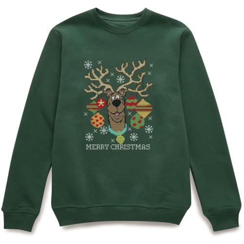Image of Zavvi Scooby Doo Christmas Jumper - Forest Green L