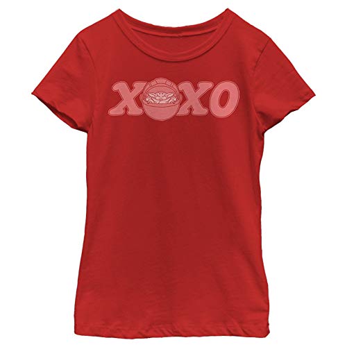 STAR WARS Kids Mandalorian Exes and Grogus Girls Short Sleeve Tee Shirt