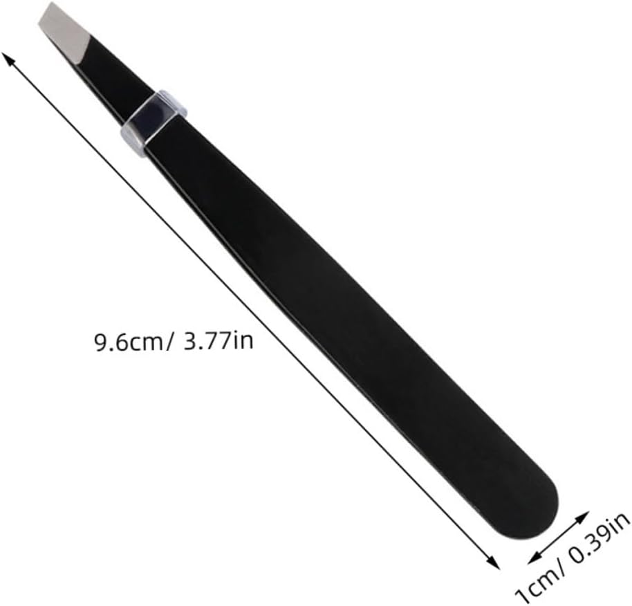 Stainless Steel Eyebrow Clip Tweezers Bevel for Women and Men image 2