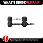 PAPABABE HEX Dumbbell Set 2.5-125lb, Rubber Encased Home Gym Dumbbells, Exercise & Fitness Weights Dumbbells for Women & Men, Hand Weight for Strength Training - Image 2