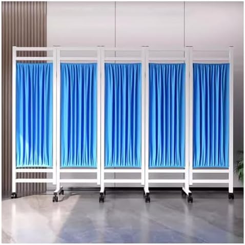 6 Ft Tall Foldable Privacy Screen on Wheels - Portable Room Divider for Medical Clinics, Nursing Homes, Spas & Labs - Ideal Privacy Solution for Patient Care and Comfort