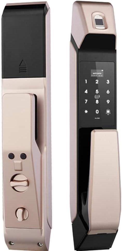 Automatic Smart Fingerprint Door Lock Electronic Lock Fingerprint Password Card Key Unlock Digital Keyless Lock with Doorbell (Color : A) (A)