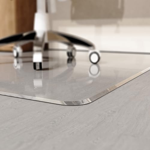 Image of MESAILUP Office Chair Mat 48 inch x 60 inch for Carpet and Hardwood Floor, Beveled Edge Clear Chair Mats for a Smooth Glide and Easy Roll On /Off, Hard Heavy Duty and Non-Slip Pad Floor Ultimate Desk Chair Mat