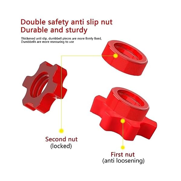 Dumbbell-Handle-set for 1inch Wide Weight Plates Dumbbell Bars, Durable Threaded Barbell Handles Adjustable Weightlifting Accessories for Training Sport Workout Gym - Image 4