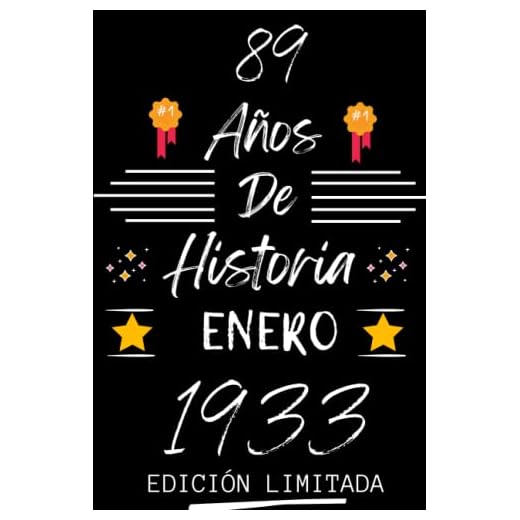 CUADERNO, 89 AÑOS DE HISTORIA ENERO 1933 EDICIÓN LIMITADA: Regalo de 89 cumpleaños para mujeres y hombres, ideas de 89 cumpleaños... un cumpleaños... ... regalo de 89 cumpleaños para él/ella.