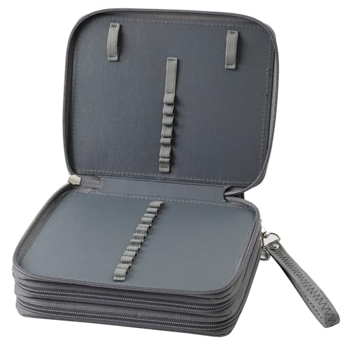Image of Portable Colored 72 Slots Pencil case Organizer with Printing Pattern for Watercolor Pens, Pencil Case Organizer for Artist