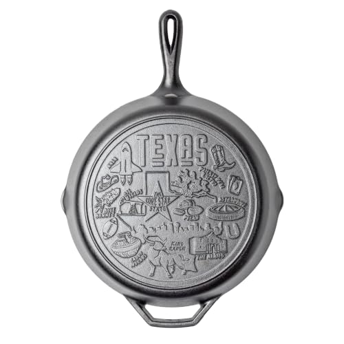 Lodge-Pre-Seasoned-Cast-Iron-Skillet-12-Inches-Texas Lodge Pre-Seasoned Cast Iron Skillet, 12 Inches, Texas - Image 1