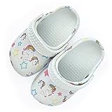 zuecos niña piscina  Zuecos para Chicas Chicos Mules Sandalias Unisexo Clogs Zapatillas Verano Jardín Playa Antideslizante Respirable Sandalias de Playa Piscina (Clog niñas, Numeric_26)