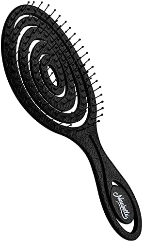 Ninabella Organic Detangle Hair Brush for Women, Men & Children - Does not Pull the Hair - Hair Straightening Brushes for Curly, Straight & Wet Hair - Unique Spiral Hairbrush - pink