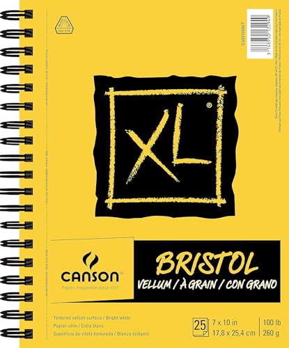 Canson XL Series Vellum Bristol Yellow/Black 7x10