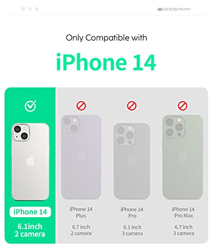 Goospery Magnetic Door Bumper Compatible With Iphone 14 Case, Card Holder Wallet Easy Magnet Auto Closing Protective Dual Layer Sturdy Phone Back Cover - Lilac Purple #TOP5