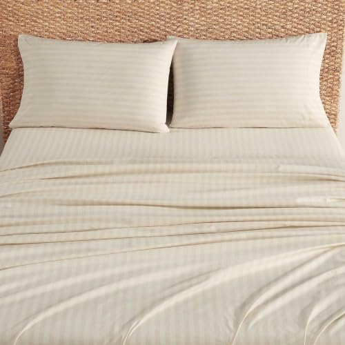 Image of Martha Stewart - Cotton Percale Queen Sheet Set with Pillowcases