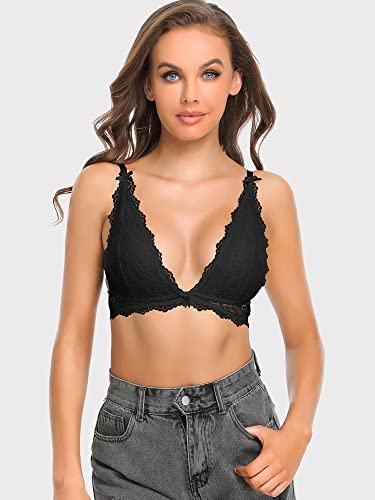 Bralette acolchado transpirable SHEKINI de encaje elástico sin aros 5