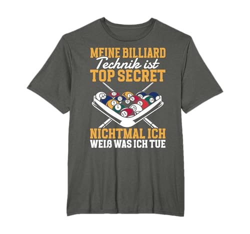 Billard Lustiges Technik Ist Top Secret T-Shirt