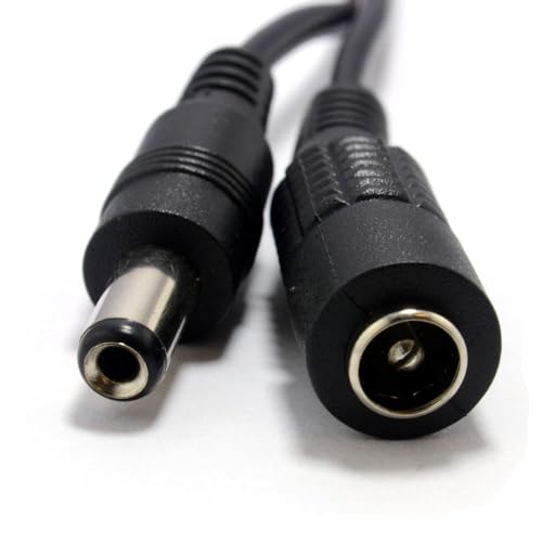 5,5 x 2,1 mm DC Strom Stecker Zum Buchse Videoüberwachung CCTV Verlängerung Anschlusskabel Kabel 1 m [1 Meter/1m]