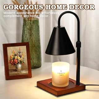 Funistree Modern Candle Warmer Lamp with Timer, Dimmable Candle Lamp Warmer, Men for Women Birthday Gifts, Black Candle Warmer, Adjustable Candle Light Warmer, Cozy Living Room Bedroom Home Decor