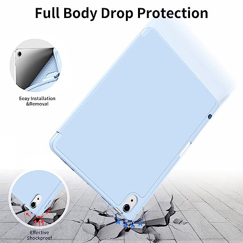 KenKe Case for iPad Air 11 Inch M4/M3/M2 (2026/2025/2024), iPad Air 5th/4th Generation (2022/2020 10.9 Inch), Slim Trifold Stand Protective Cover with Pencil Holder, Auto Sleep/Wake, Sky Blue by KenKe - Image 3