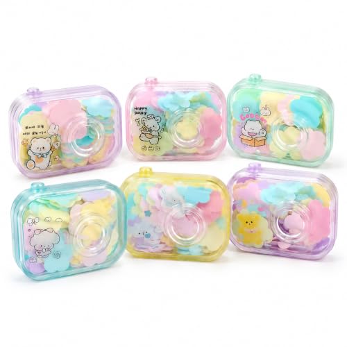 Image of Smizzy Pack of 6 Mini Camera Design Paper Soap Sheets | Portable Travel Hand Soap | Disposable Soap Paper for Hand Washing | Pocket Size for Travel, Camping, School & Outdoor Use
