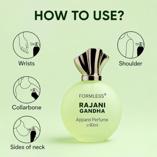 Image of Formless Rajani Gandha Fragrance 40ML Perfume for Men & Women | Long-Lasting Multi-Fragrance | Floral, Fruity & Sweet Scents | Unisex Premium Perfume for Everyday & Special Occasions