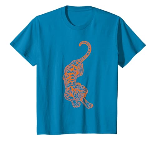 Tigre Illustration Chasse Animal Félin Homme Femme Cadeau T-Shirt