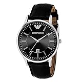 [エンポリオアルマーニ]EMPORIO ARMANI メンズ カレンダー 日付表示 ブラック 革 ベルト AR11186 腕時計 [並行輸入品]