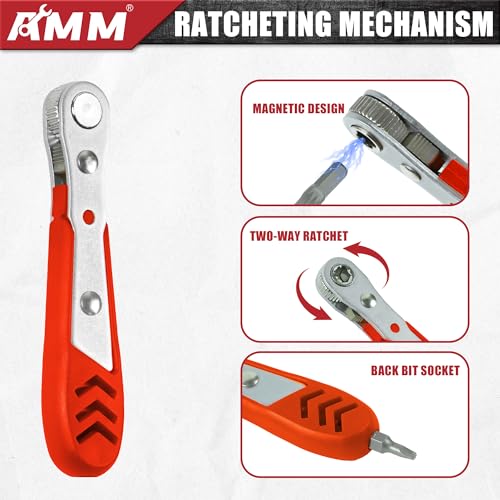 AMM 232 Piece Ultimate Screwdriver Bit Set, Cr-V Steel Impact Driver Bit Set, Includes Security Bit Set, Drill Bit Set, Nut Driver, Ratchet Wrench and Bits Holder - Thumbnail 5