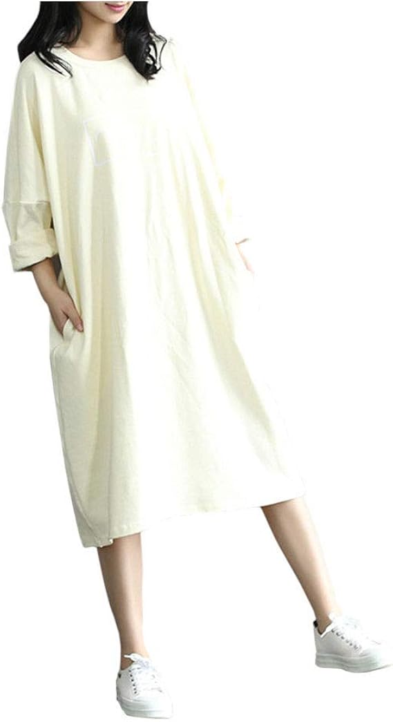 Amazon Co Jp Hzjundasi マタニティワンピース ワンピース 妊婦服 五分丈袖 レディース カジュアル シンプル 秋冬 長袖 妊娠 快適 妊婦用 産前産後 通気性抜群 服 ファッション小物