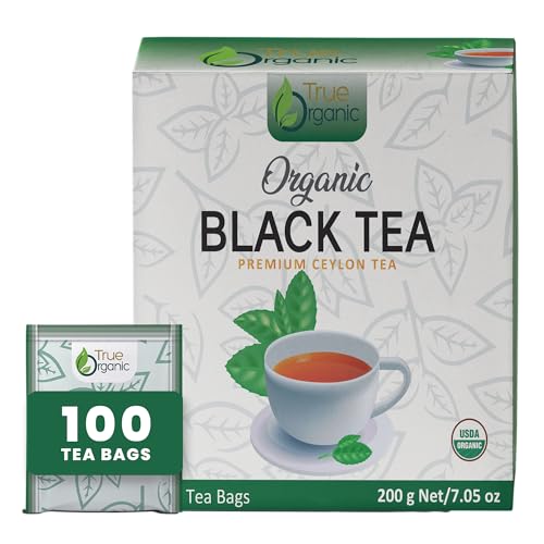 True Organic Premium Ceylon Black Tea |100 Count Tea Bags