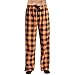 Men's Pajama Pants Buffalo Plaid Pjs Soft Drawstring Cozy Wide Leg Casual Long Holiday Plush Pajama Bottoms Cotton with Pockets Orange XXL