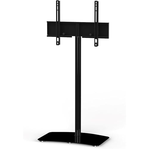 SONOROUS PL-2800 Premium TV Stand for Living Room & Bedroom – Modern Luxury Floor Stands with Swivel Mount & Tempered Glass Base – Universal Television Stand Fits Flat Screen TVs up to 65 Inch