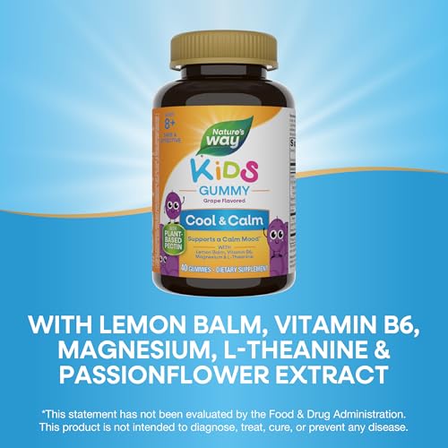 Nature's Way Kids Cool & Calm Gummies, Magnesium, L-Theanine, 40 ct - image 4