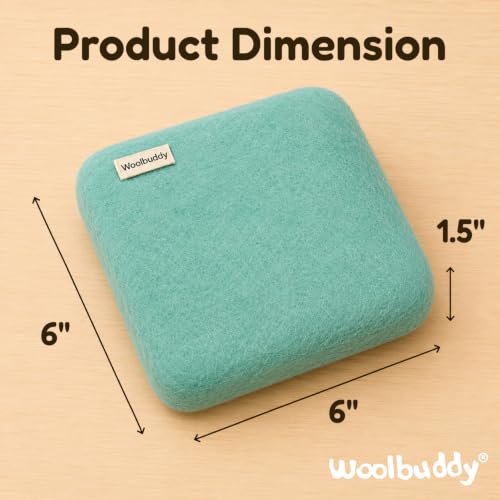 Image of Woolbuddy Wool Felting Pad 6 x 6 x 1.5 Inch (Teal), Durable Needle Felting Mat, Needle Felting Foam Pads Alternative