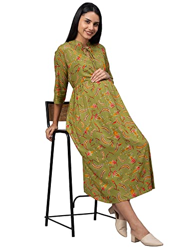 Image of AV2 Women's Rayon Relaxed Fit A Line Maternity Wear