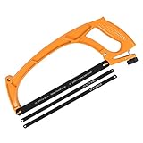 BEETRO Hacksaw Frame Hand Saw Aluminum Alloy 12 inch Heavy Duty, Two Sawing Angles (45°/90°), for...