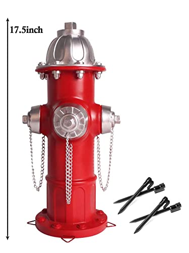 Choies Fake Fire Hydrant for Dogs to Peed on,17.5inch Puppy Pee Post Training Statue,Outdoor Large Dog Fire Hydrant Garden Decor Statue