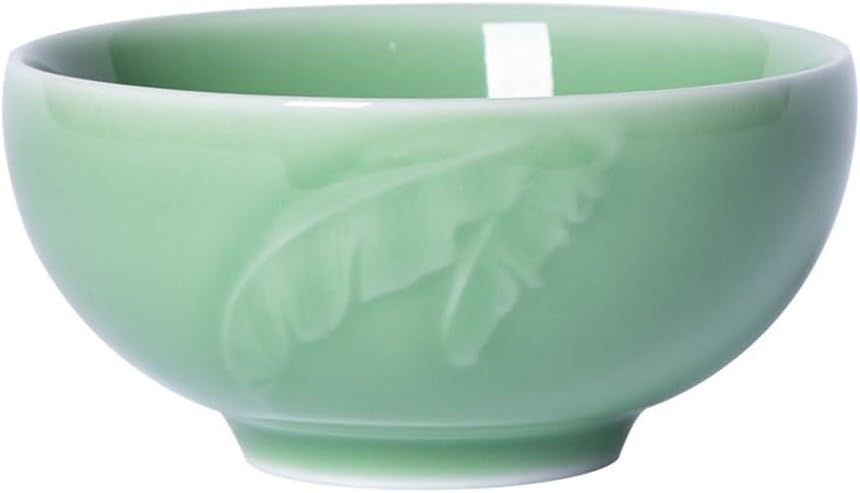 Celadon Rice Bowl for Home Use 4.5 Inch Ceramic Hotel Restaurant Dessert Porridge