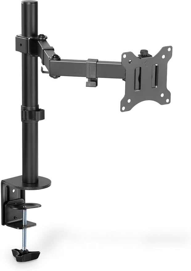 DIGITUS Supporto per monitor - Morsetto da tavolo - 1 monitor - Fino a 32 pollici - Fino a 8 kg - VESA 75x75, 100x100 - Nero